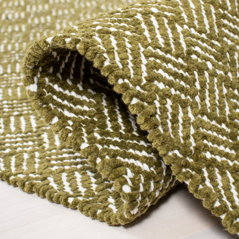 Bryent Flat Weave Cotton Geometric Rug, Rectangle 4' x 6'