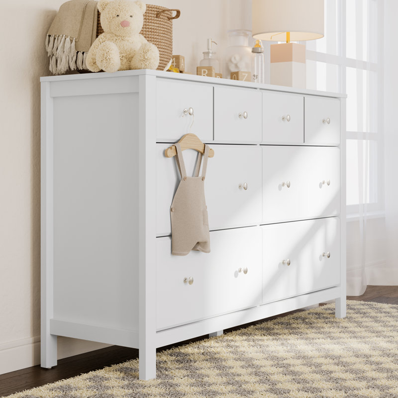 Commode double 6 tiroirs Horizon, Blanc