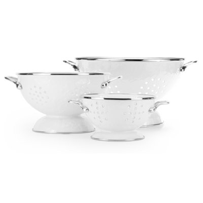 Solid Red Set of Colanders