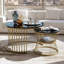 70Cm Nesting Coffee Tables (Set Of 2), Glam Round Tables With Top & Gold Cage Frame-1657607799