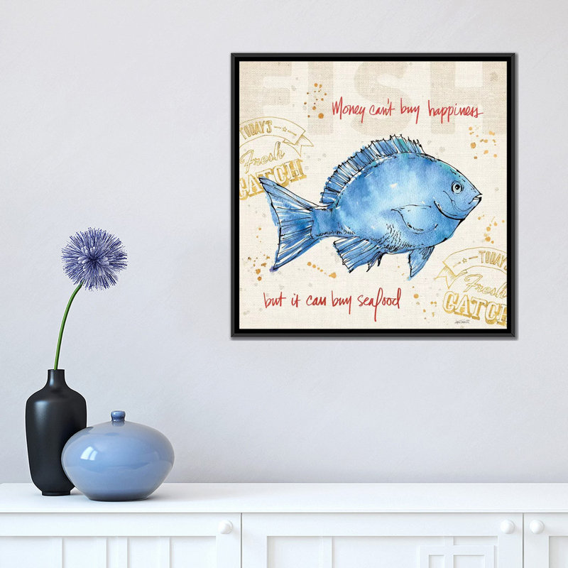 «Coastal Catch III», reproduction d'impression sur toile tendue, H 18 po x l 18 po x P 1,5 po, Toile avec cadre noir