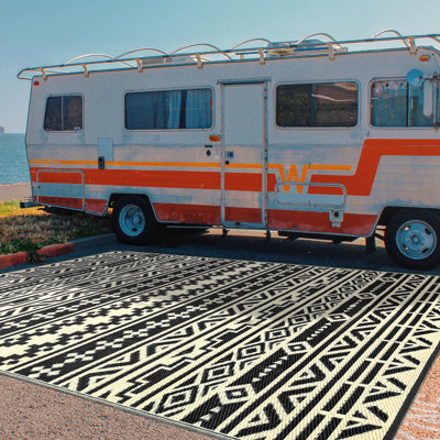 Marliegh Geometric Waterproof Reversible Outdoor Rug