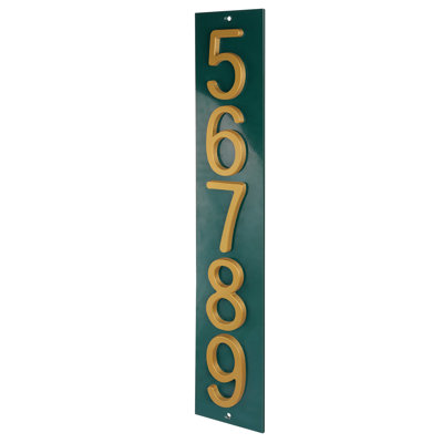 Plaque d'adresse verticale en aluminium Royal Shade