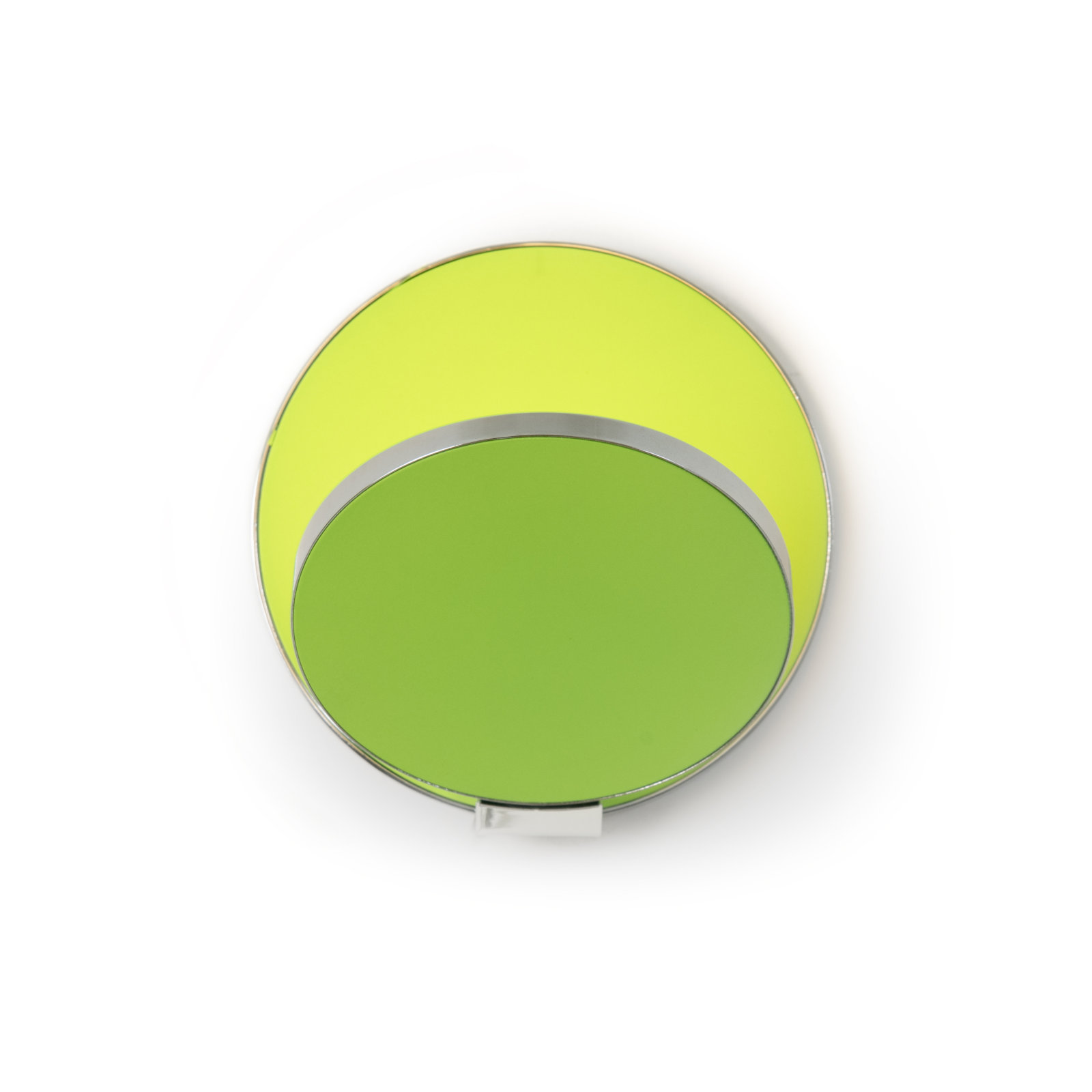 Gravy Single Light Dimmable LED Flush Mounted Sconce, Matte Green/Chrome