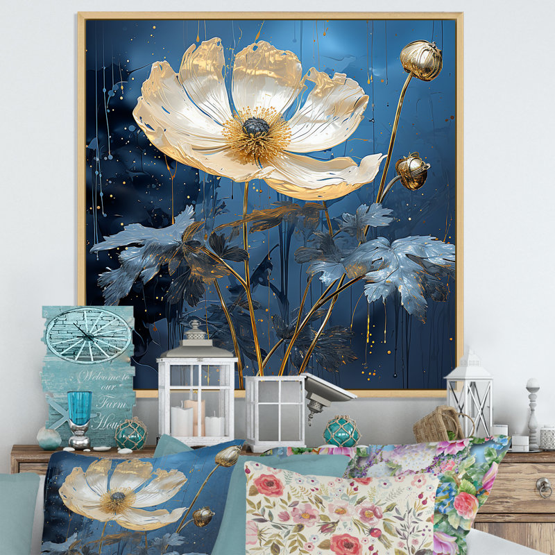 " Ranunculus Flower Blooms ", Natural Floater Framed, 36" H x 36" W x 1.5" D
