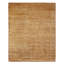 Tapis oriental 8 pi x 9 pi 9 po brun uni, motif uni uni, en laine Ghazni filée à la main, luxuriante et moelleuse