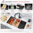 32 in. x 18 in. Granite Composite, Black Single Bowl Undermount or Drop-In Kitchen Sink with Build-in Accessories-62240461