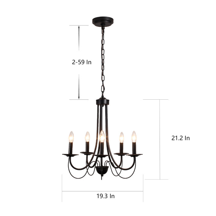 Laurel Foundry Modern Farmhouse Schooley 5 - Light Dimmable Chandelier ...