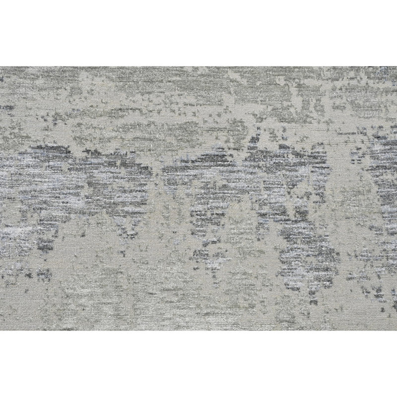High-Quality Hand-Knotted Silver And Black Area Rug