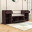 Banc de rangement pour hall d'entrée avec siège rembourré, 2 compartiments rabattables, 2 tiroirs et tablettes réglables-251998593