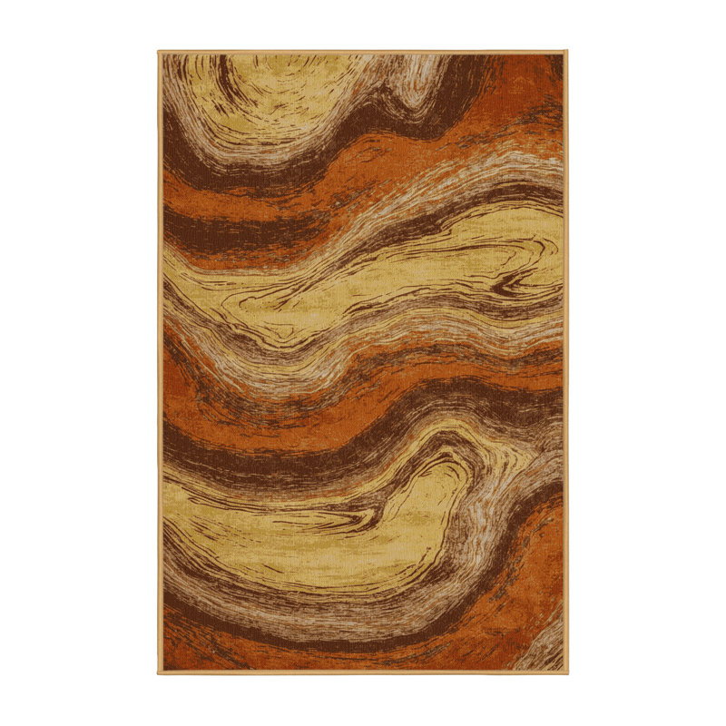 Tapis brun lavable à la machine, Rectangle 8' x 12'