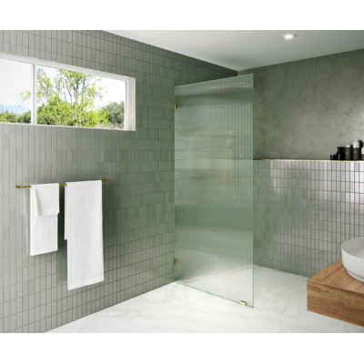 Panneau de douche simple cannelé sans cadre 36 po x 78 po Gaia