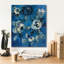 «Loose Flowers On Blue I» par Silvia Vassileva, art mural sur toile-746383658