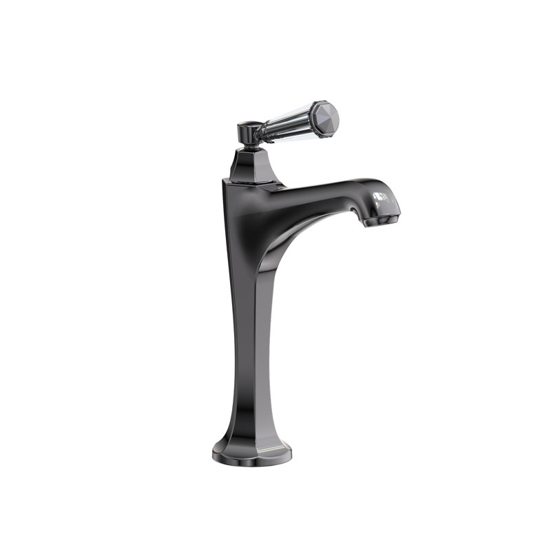 Metropole Single Hole Vessel Faucet, Midnight Chrome