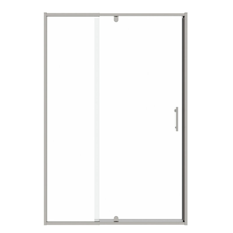 Porte de douche pivotante en verre trempé de 1/4 po de largeur, 56 à 60 po de hauteur x 71 po de hauteur, installation réversible, fermeture magnétique, finition de fuite, installation universelle à gauche et à droite, installation facile, fermeture