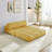 Convertible Corduroy Floor Sofa Bed, Adjustable Sleeper Lounge Couch, Multi-Functional Fold Out Chaise for Living Room & Guest Room-1165087636