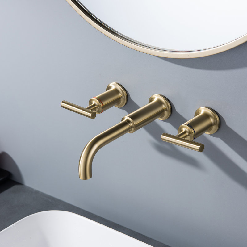 Wall Mounted Optional 2-handle Bathroom Faucet