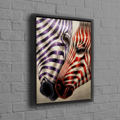 Personalized Family of Zebras Wall Art Canvas for Living Room Decor Perfect as a Unique Gift