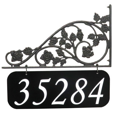 Plaque d'adresse réversible Rose Design