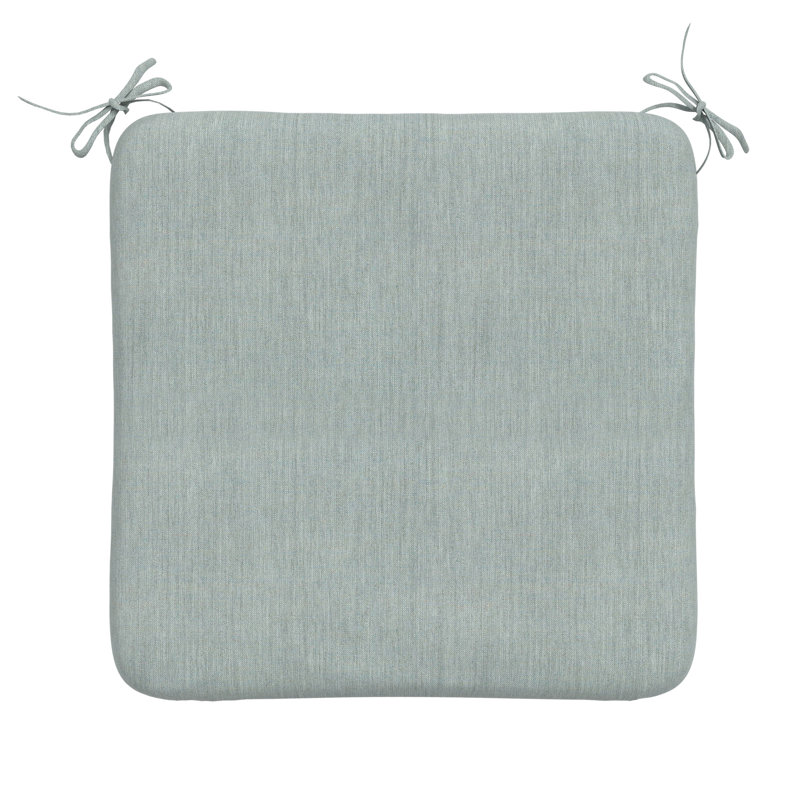 Sunbrella Square Dining Chair Cushions, 3" Foam Replacement Cushion, 6, Cast Mist