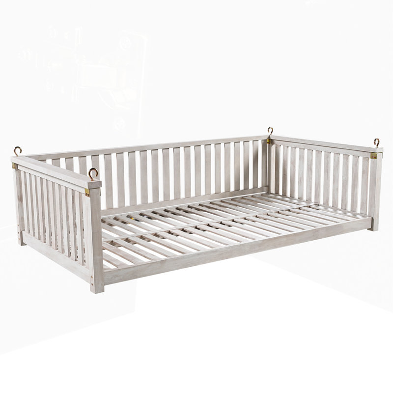 Balancelle de patio en bois pour patio, Blanc