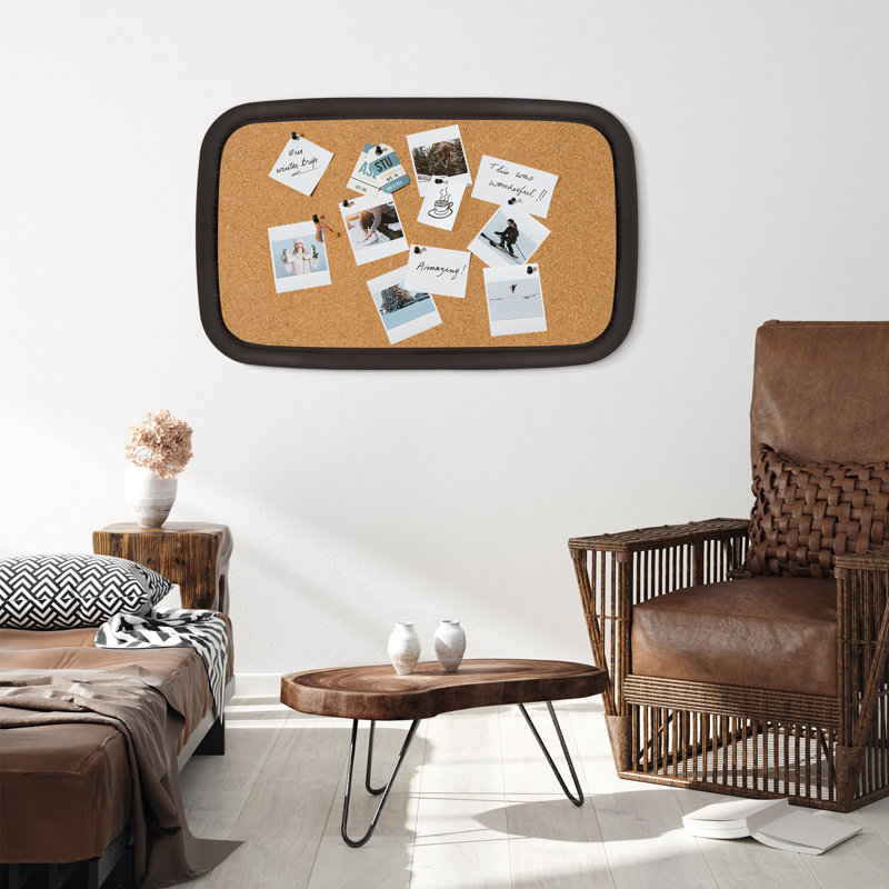 Cork Board with Thumbtacks for Walls with Frame, 30" H x 19" L
