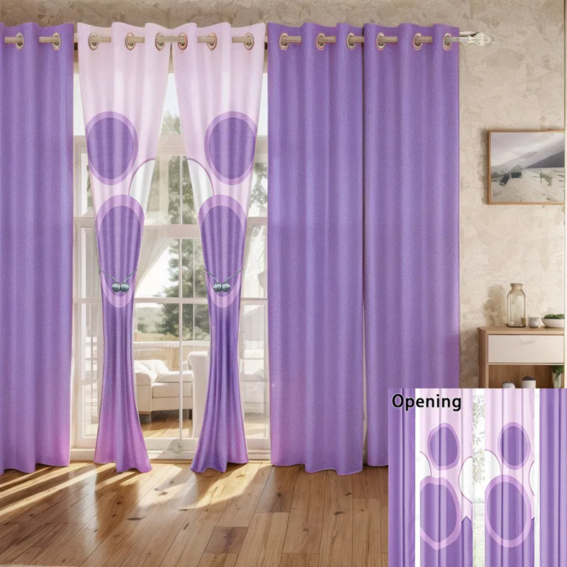 Ensemble de literie 9 pièces toutes saisons en microfibre de bambou avec rideaux