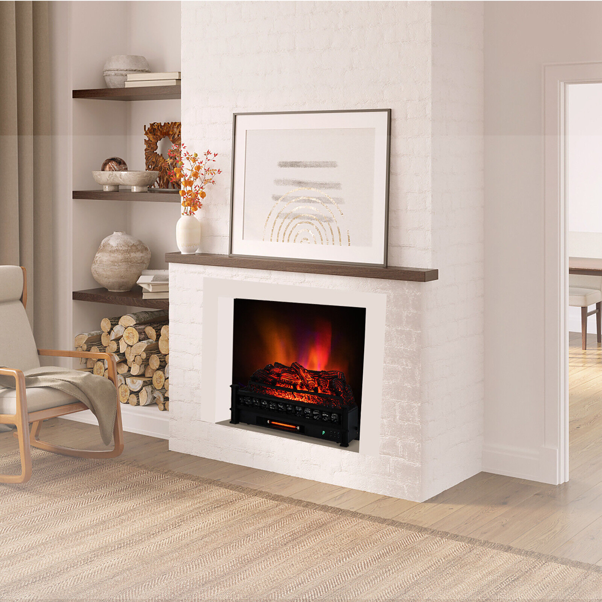 Symple Stuff Aliff 26'' W Electric Fireplace Insert | Wayfair