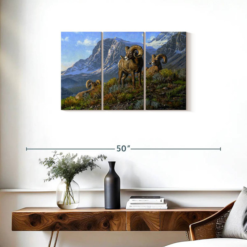 Rams, 20" H x 33" W