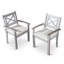 Sustainable Eucalyptus Dining Chairs Set of 2 with Stackable Design