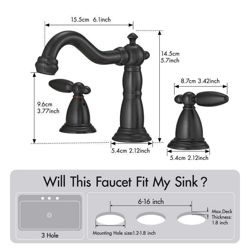 Clayborne Two Handle Oil Rubbed Bronze Faucet