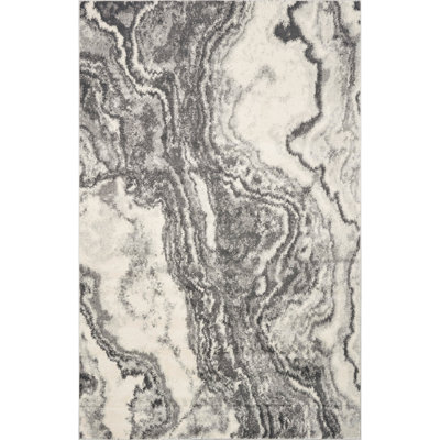 Tapis gris à motif abstrait Strouth