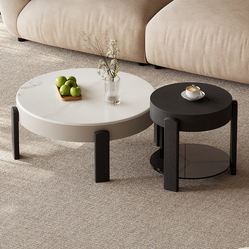 Modern Crystal Coffee Table Set