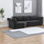 Canapé d'angle modulaire moderne, mousse noire, grand modèle en L de 127 pouces pour la maison