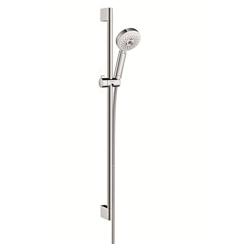Robinet de douche à barre coulissante Crometta avec QuickClean, Nickel brossé