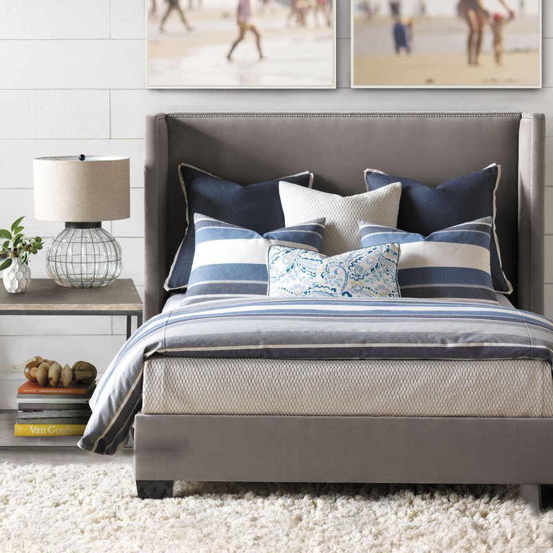 Housse de couette Wainscott, Denim, Housse de couette pour lit double