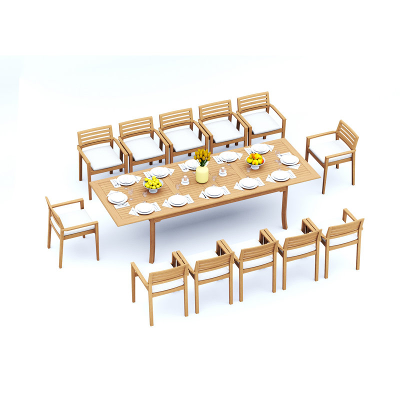 Montana Outdoor 13 - Piece Teak Dining Set