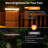 Matte Black Solar Powered Integrated LED Fence Post Cap Light Pack