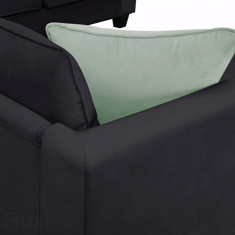 Basic Sectional Sofa, Sofa Couches Living Room Sets, 7 Seats Modular  Sofa Sofa With Ottoman, L Shape Fabric Sofa Corner Couch Set With 3 Throw Pillows