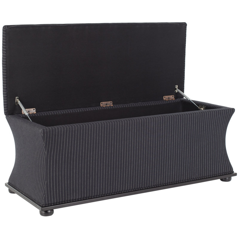 Banc de rangement rembourré Maiden, Noir / crème
