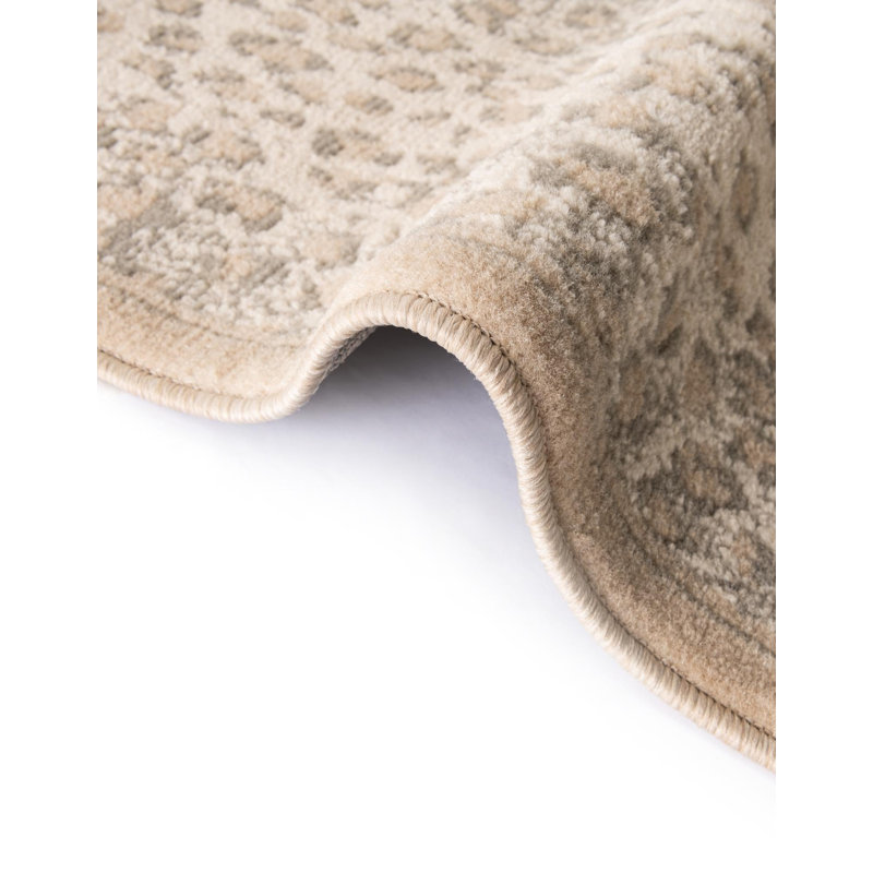 Pardus Teonni Rug, Ivory, Round 7'10"