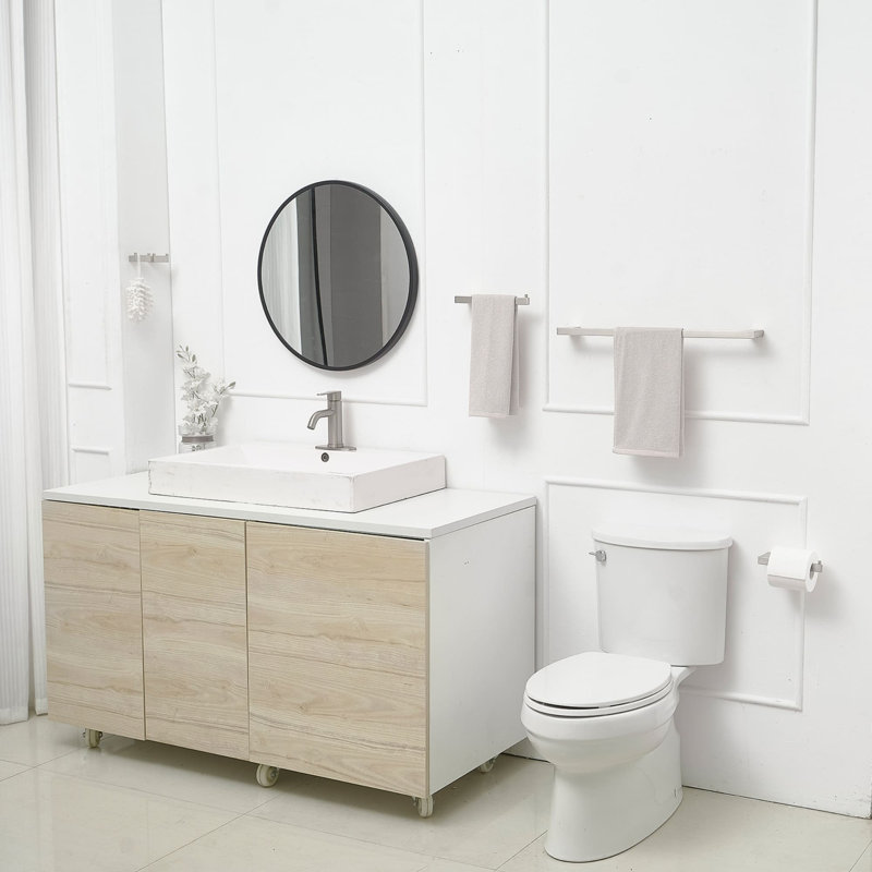 Ensemble de quincaillerie de salle de bain 5 pièces en acier inoxydable, Nickel brossé