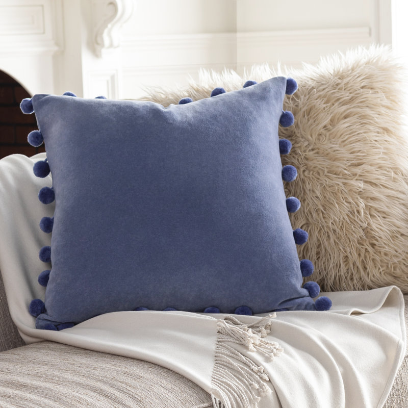  Housse de coussin carré en velours, 18 po x 18 po, Rose