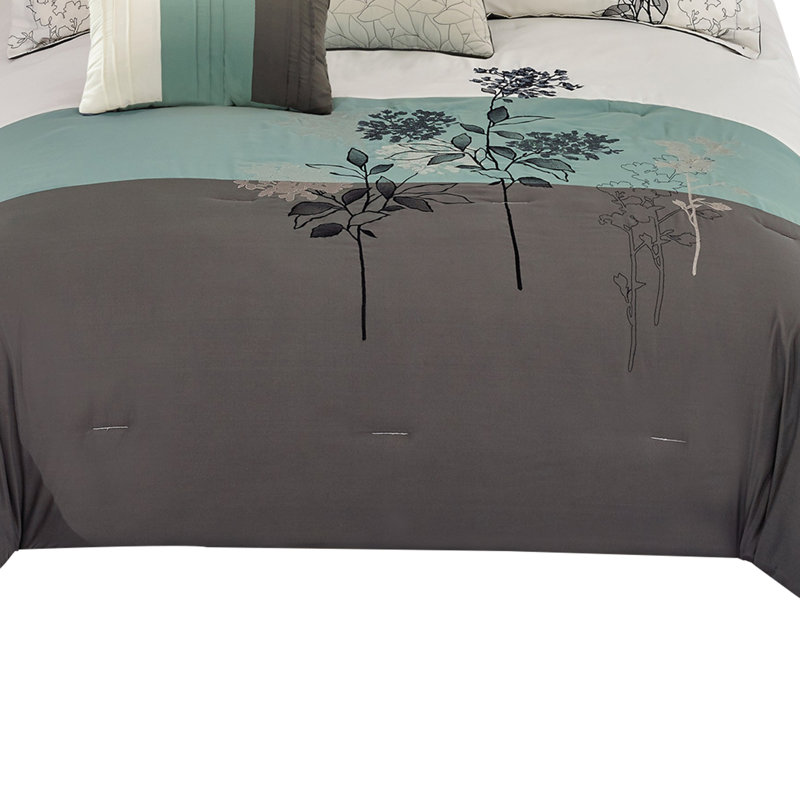  Microfiber 8 Piece Comforter Set, Queen Comforter + 7 Additional Pieces