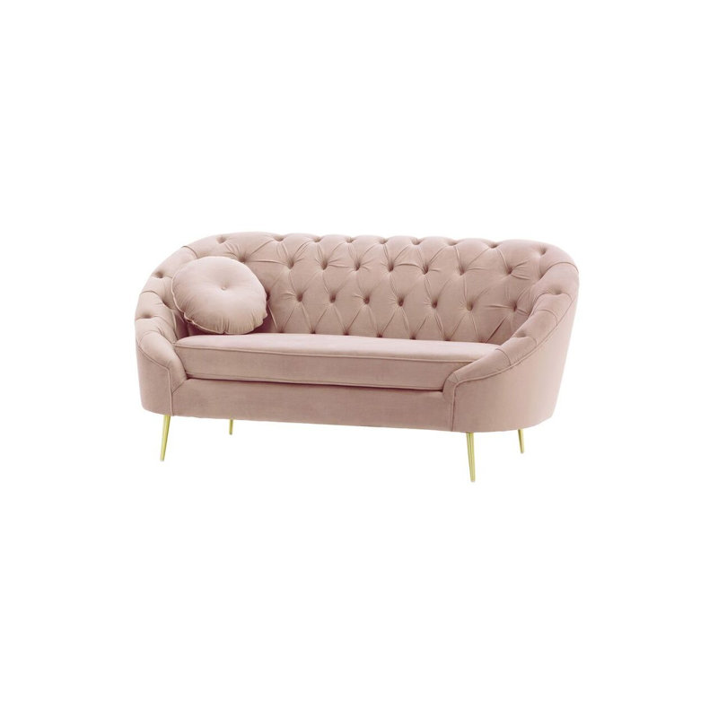 Bariaa 2 Seater Velvet Sofa, Purple