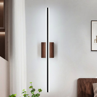 Miroir à DEL à intensité variable 32W, blanc froid 6000K, métal noir mat, pour salle de bain, couloir, bureau, chambre à coucher, salon, salle de bain avec gradateur, bureau