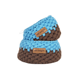 Ensemble de 2 pièces d’organiseur tissé et de feutre 2 pièces fait main en macramé