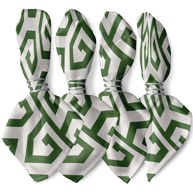Ensemble de serviettes 4 pièces, L 18 po x L 18 po, Vert