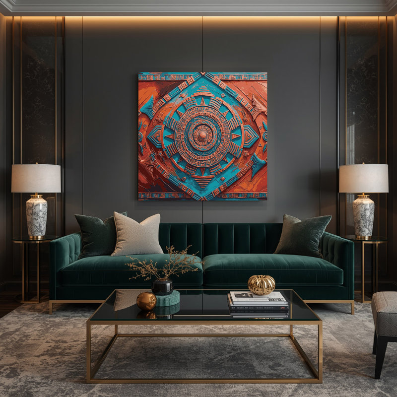 Art mural sur toile rose du sud-ouest 227, H 32 po x l 32 po