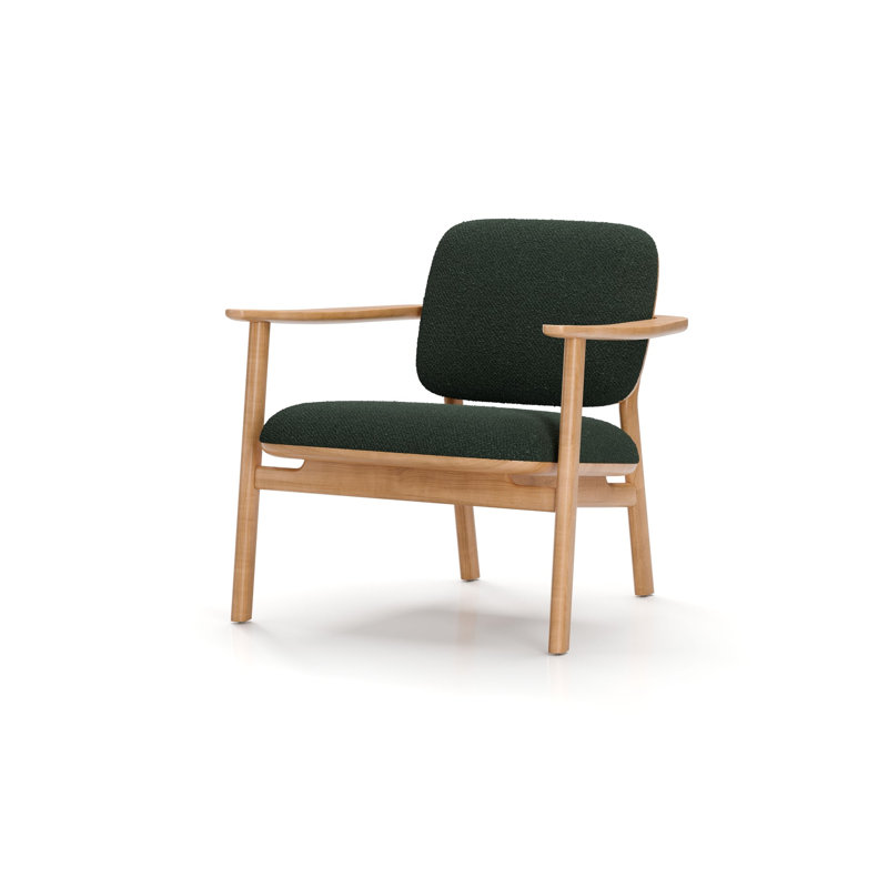 Marea Chair, Wool Roll H2267-3A Polyester Blend, Natural Oak